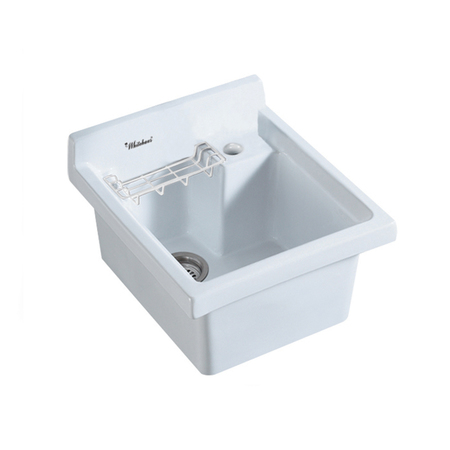 WHITEHAUS Vitreous China Sgl Bowl, Drop-In Sink W/ Wire Basket And 3 ½" Off Cente WH474-53